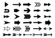 Arrows set of 30 black icons. Arrow icon. Arrow vector collection. Arrow. Cursor. Modern simple arrows. Vector illustration