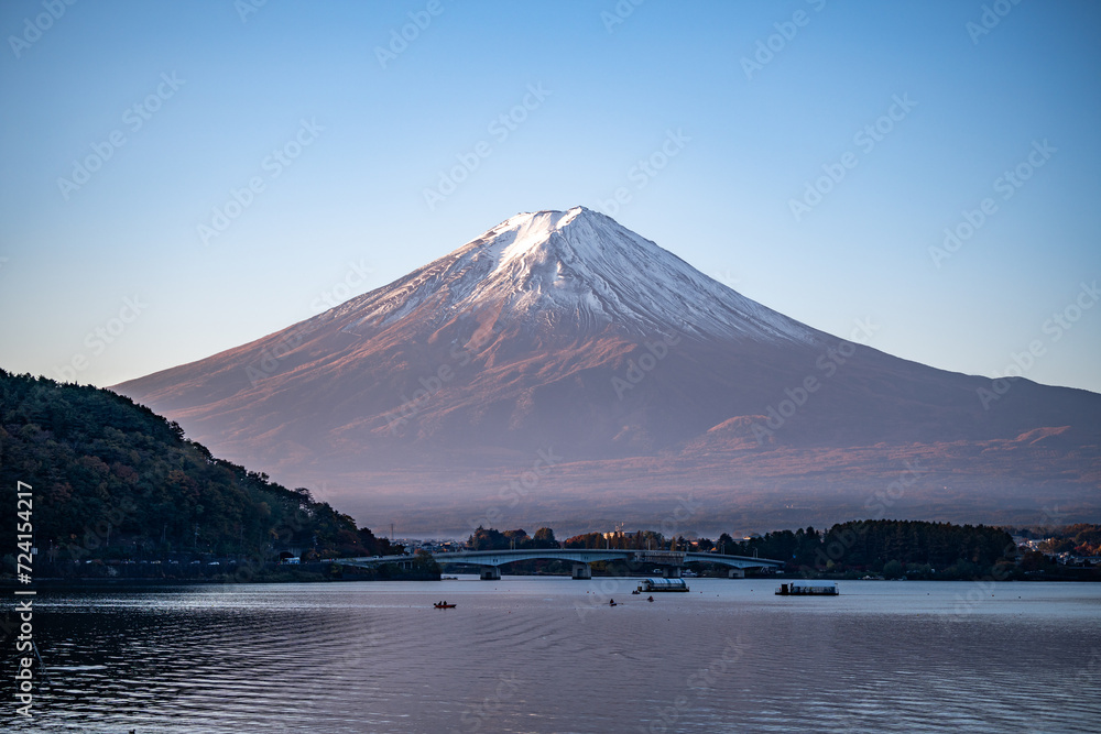 mt.Fuji in kawaguchiko lake,Kawaguchiko lake of Japan,Mount Fuji