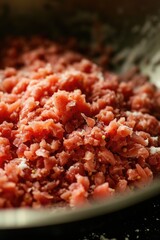 Poster - A close-up view of a bowl of food placed on a table. Suitable for various food-related projects or articles