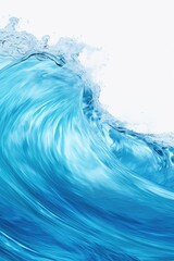 Poster - A large blue wave in the middle of the ocean. Suitable for use in various projects