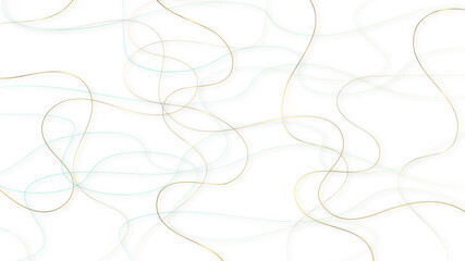 Wall Mural - Colorful random pattern line stroke on a transparent background. Decorative pattern with tangled curved lines.