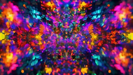 Wall Mural - a kaleidoscope of vibrant colors weaves together creating a mesmerizing display that paints an abstr