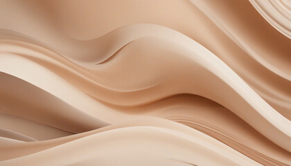 Wall Mural - abstract background with smooth waves in pastel beige brorn tones. soft elegant wallpaper background