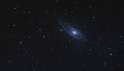 Wall Mural - deep dark blue cosmos with countless stars
