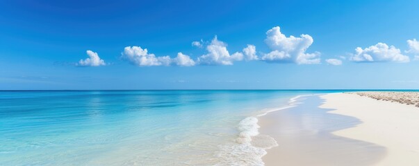 Wall Mural - Maldives paradise with white sandy beach and clear blue sky