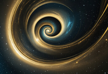 Wall Mural - abstract space background with golden spiral. astrology and astronomy illustration. golden ratio. ge