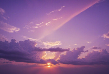 Wall Mural - abstract purple night sky with clouds background