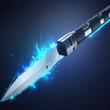 Messer in futuristisches Design mit Lichteffekten an der Klinge