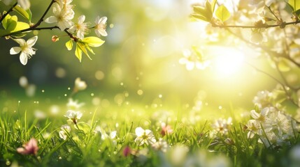 Wall Mural - Spring background with copy space