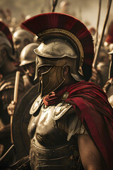 Spartans in battle