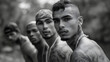 Imagen de pandilleros latinos con tatuajes 