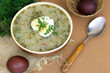 Tradycyjna polska zupa świąteczna - żurek Wielkanocny