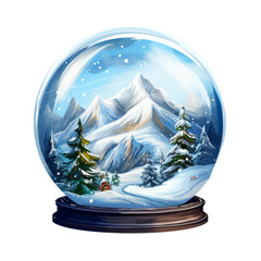 Wall Mural - Snow Globe. Isolated on a white background png like