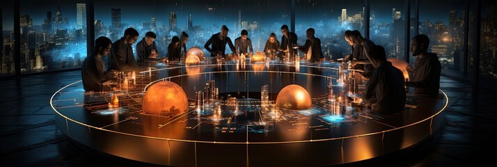 Fototapete - Cloud computing digital technology background