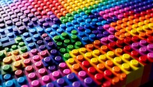 Lego Background In A Gradient Pattern