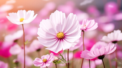 cosmos flowers isolated on white background