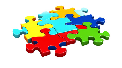 Wall Mural - Puzzle Piece. Isolated on a white background png like