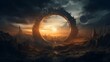 a stargate made of stone that form a circle
