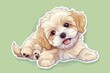 An adorable puppy sketch captures the playful and lovable essence of a beloved dog breed in a whimsical cartoon style