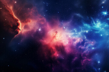 Wall Mural - nebula and galaxies in space. abstract cosmos background
