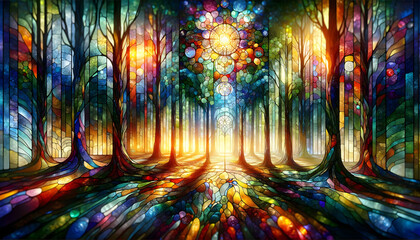 Stained glass Forest