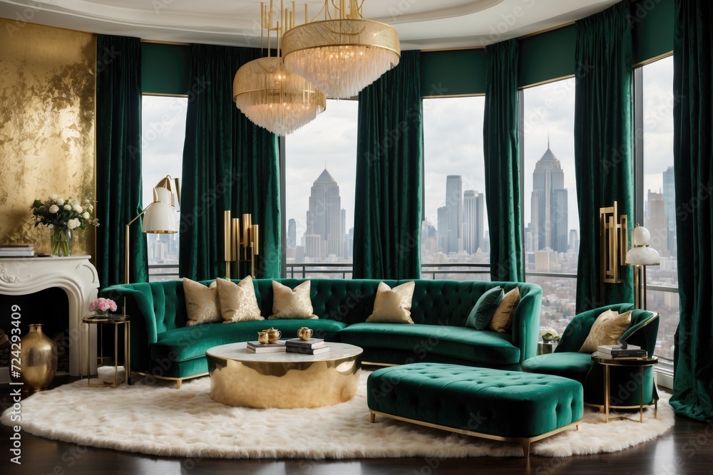 Urban Skyline Living Room This city apartment living room combines the ... - Luxury Condo Living Urban Skyline