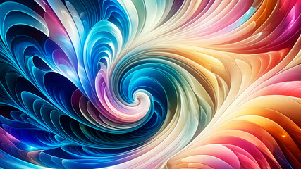 Wall Mural - abstract texture computer wallpaper and background with waves and curves in vivid colors. artistic p