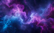 black background with purple and blue smoke in the sky