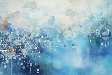 Wall Mural - Beautiful blue watercolor background material, Generative AI