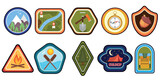 Fototapeta  - Set of scout badges on white background