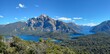 panorama of bariloche landscape at viewpoint