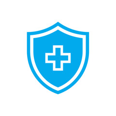 Wall Mural - shield with cross icon