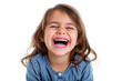© somsuda - Studio portrait of a cute happy little girl with a beautiful smile isolated on transparent png background.