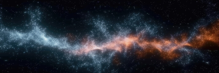 Wall Mural - milky way space scene background. night sky with star fields and nebula. for game or technology back