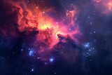 Fototapeta Sypialnia - Nebula in deep space with stars