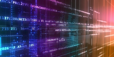 Computer software programming. For Artificial Intelligence (AI), technology product concept, Big data processing, machine learning, crypto currency, tech background, futuristic code antivirus