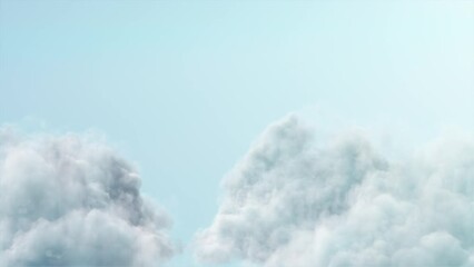 Wall Mural - passing soft cloud on blue sky. 3d rendering. passing clouds on blue sky background.