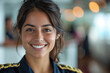 Indian woman wearing cruise ship staff uniform, boat service crew