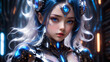 © artmozai - blue eyes cyborg girl