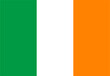 Close-up of green white and orange national flag of European country of Ireland. Illustration made January 30th, 2024, Zurich, Switzerland.