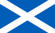 Close-up of national flag of European country Scotland. Illustration made January 30th, 2024, Zurich, Switzerland.