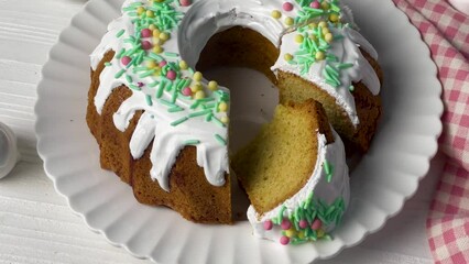 Wall Mural - Easter Bundt Cake with Easter Eggs