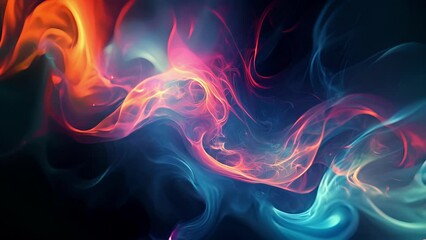 Wall Mural - abstract waves of light and sound blending and swirling together symbolizing the harmony of music.