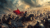 Ancient epic battle scene