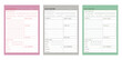 © YingYing - set of 3 Daily Routine planner. (Fashion) Minimalist planner template set. Vector illustration.