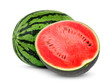 whole and half watermelon isolated, png file