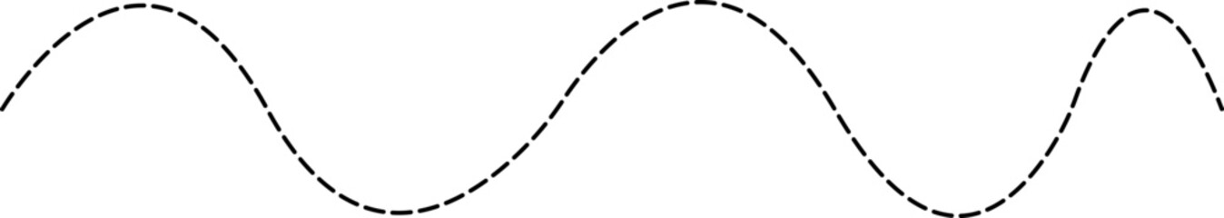 Wavy line, curved dotted line