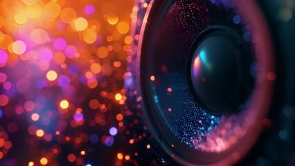 Wall Mural - a closeup of a single speaker seemingly ordinary and unuming until it suddenly bursts into a dazzlin