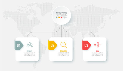 Infographic template business concept with diagram.
