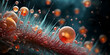 Closeup of virus in body